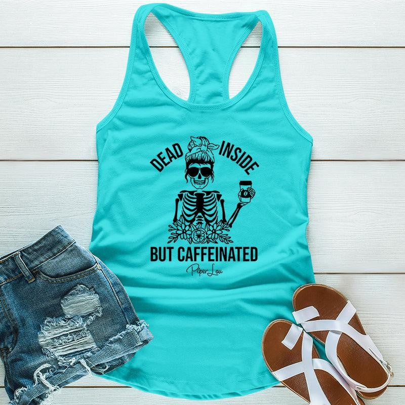 Halloween | Dead Inside But Caffeinated Apparel, Proudly Printed In The USA, Tee / Tank / V Neck Gray / White / Blue / Hot Pink / Orange, #sassy #cute #blackprint