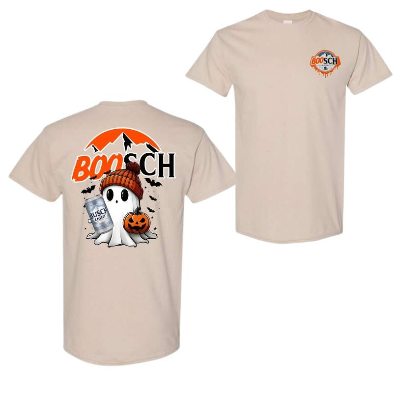 Boosch Light Cute Boo Ghost Halloween 2 Sided Unisex T-shirt Sweatshirt Hoodie for Men and Women, Halloween Cute Ghost Trendy Hoodie Casual Classic