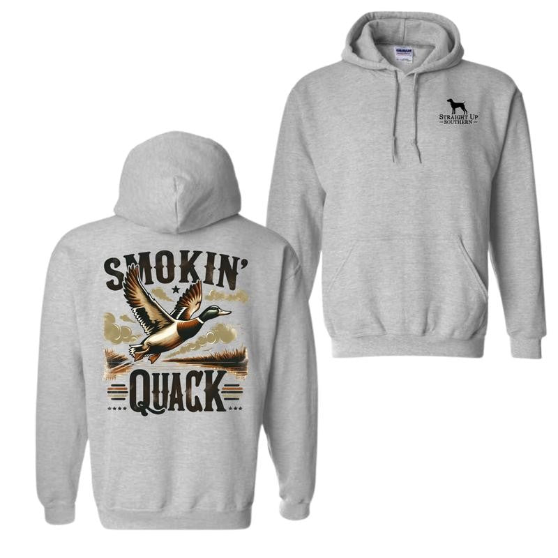Smokin Quack Hoodie - Stunning Duck Design Perfect Trendy for men for women double sides