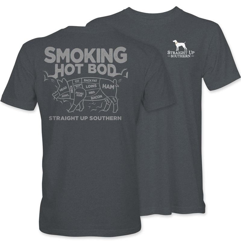 Straight Up Southern Smoking Hot Bod T-Shirt – Heather Navy