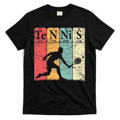 Tennis Periodic Table Elements Tennis Player Nerd Vintage T-Shirt
