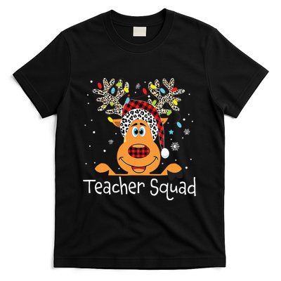 Teacher Squad Reindeer Funny Teacher Christmas Xmas T-Shirt