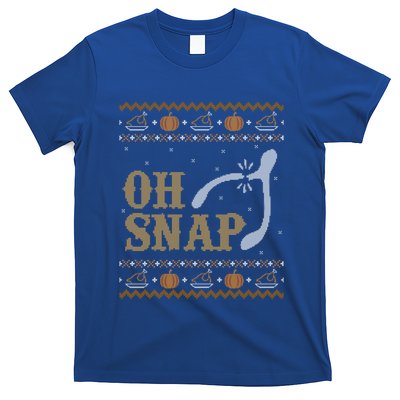 Ugly Thanksgiving Sweater Funny Oh Snap Wish Gift T-Shirt