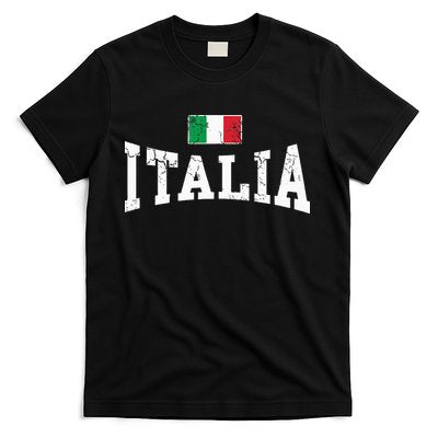 Vintage Distressed Italia Flag Italy Italian Family Group T-Shirt