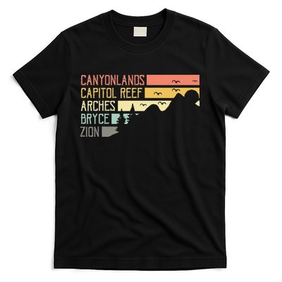 Vintage Moab Souvenir Big 5 Utah Mighty Five National Park T-Shirt