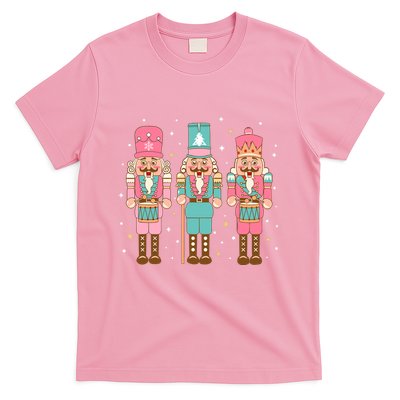 Vintage Pink Nutcracker Squad Women Girl Kids Pink Christmas T-Shirt
