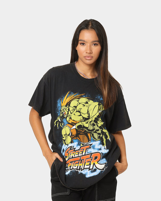 Goat Crew X Street Fighter Blanka Vintage T-Shirt Black Wash Style001