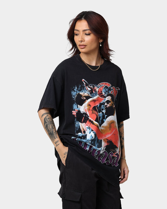 Goat Crew X Tai Tuivasa Bam Bam Vintage T-Shirt Washed Black Style001