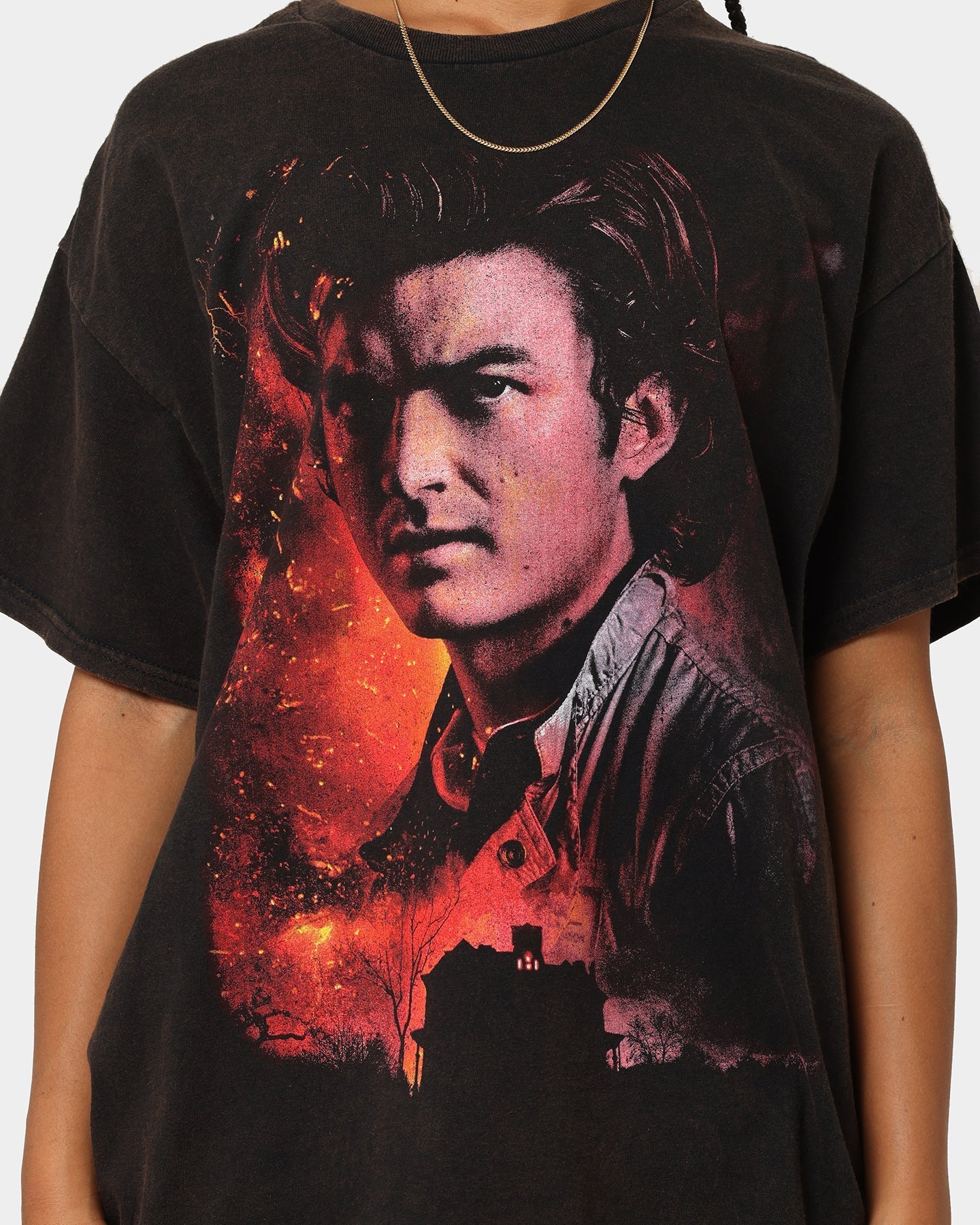 Goat Crew X Stranger Things Steve Vintage T-Shirt Black Wash Style001