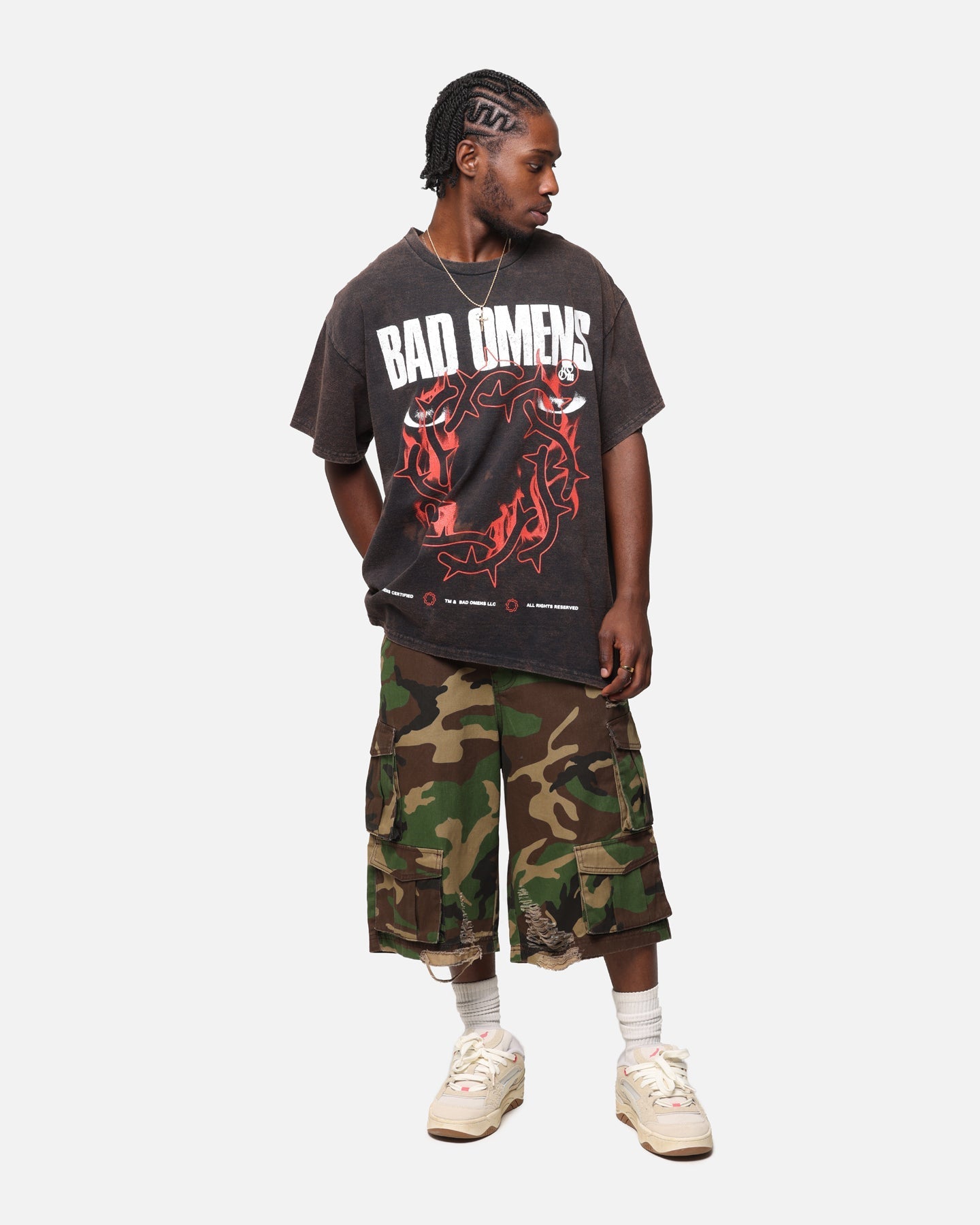 Bad Omens Flame Symbol T-Shirt Black Vintage