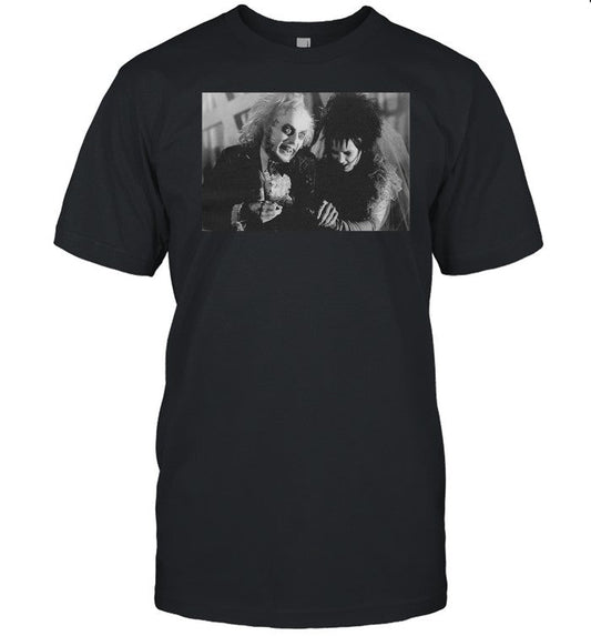 Blackcraft Cult Beetlejuice Michael Keaton And Winona Ryder Photo Tee