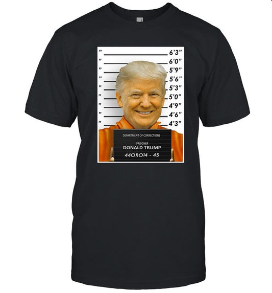 1Mzerocool Department Of Corrections Prisoner Donald Trump 44Oro14 45 Shirt