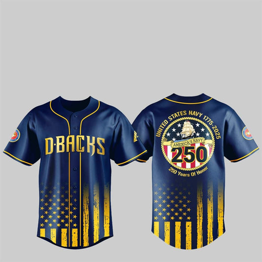 Diamondbacks US NAVY 250th Birthday Celebration Jersey - Grishko.com