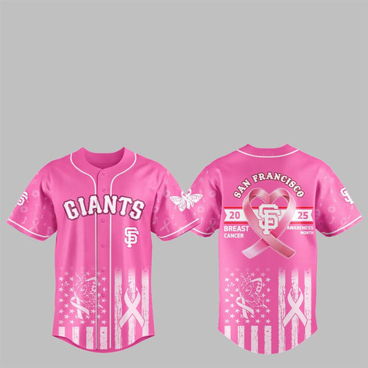SF Giants 2025 Breast Cancer Awareness Month Jersey - Grishko.com