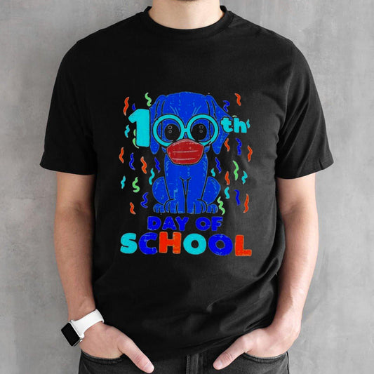 100th Day Of School Dog In Mask 100 Days Quarantine shirt
