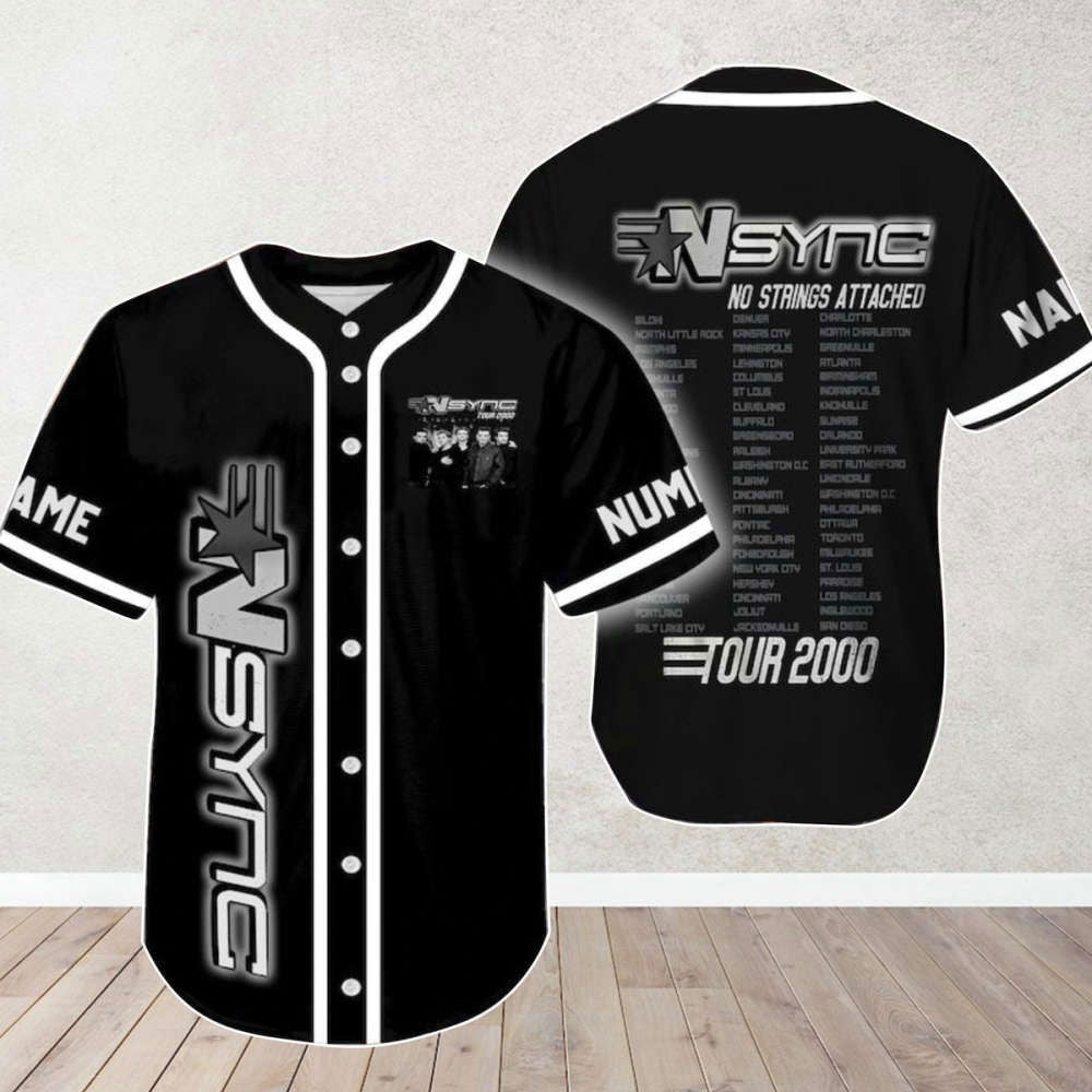 Nsync No Strings Attached Tour 2000 Baseball Jersey - Reunion Era Shirt Music Merch & Gift for Fans - Aopprinter