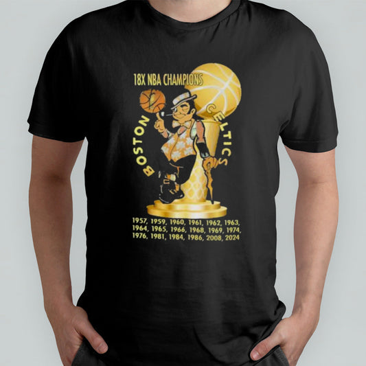 18X NBA Champions Trophy Boston Celtics Shirt
