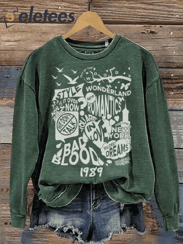 1989 Casual Print Sweatshirt