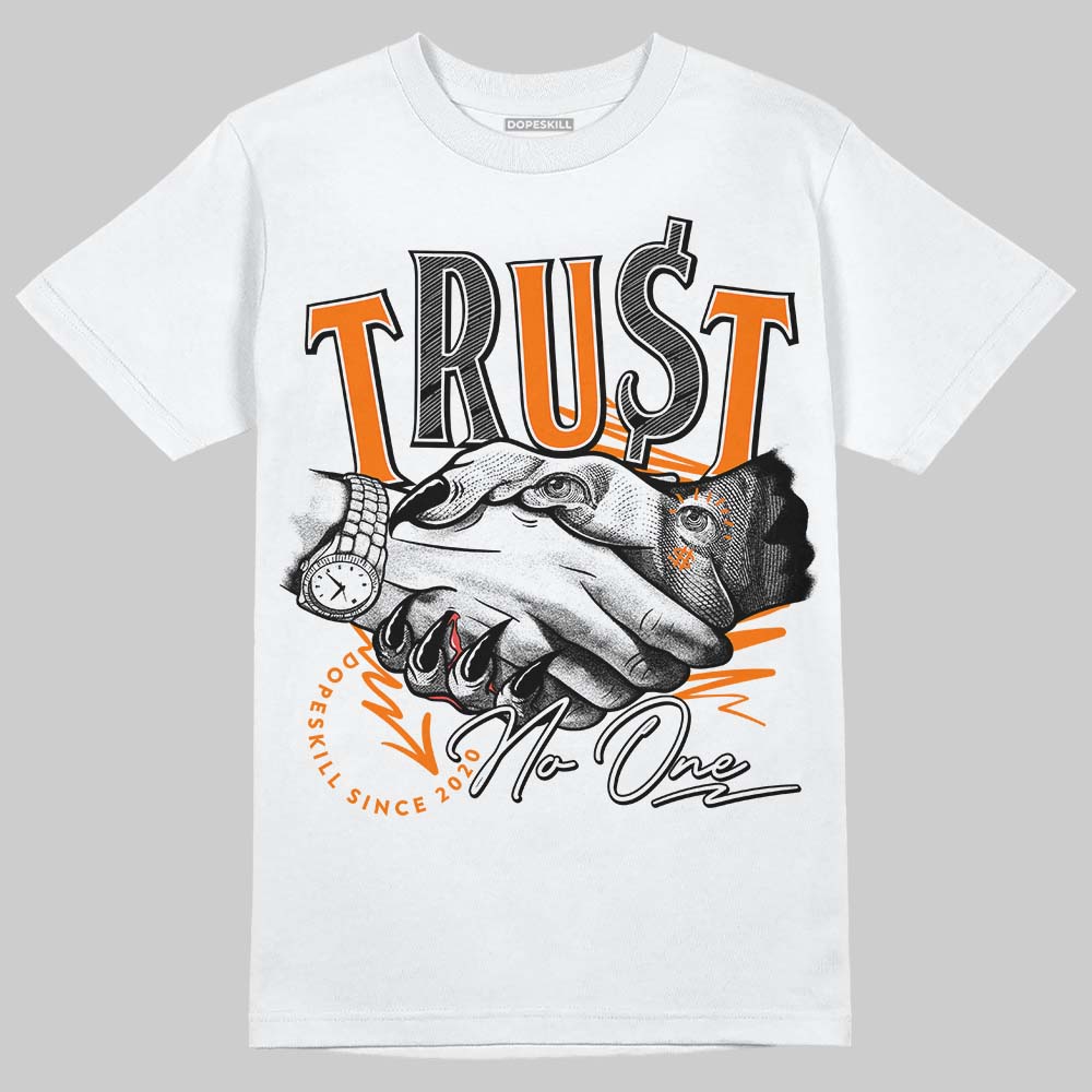 Dunk Low Magma Orange DopeSkill T-Shirt Trust No One Graphic