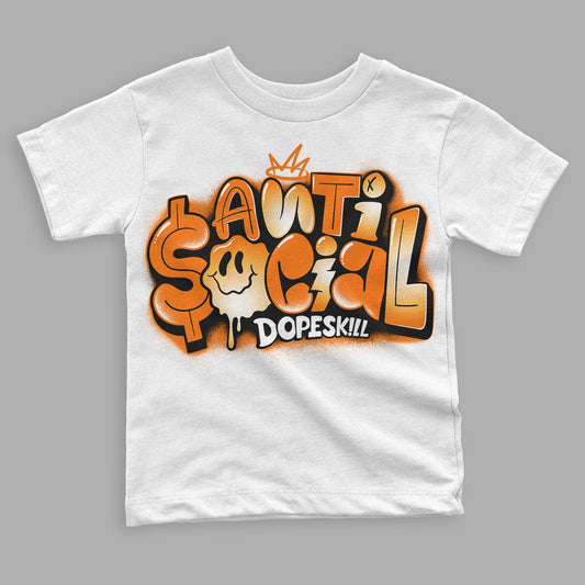 Dunk Low Magma Orange DopeSkill Toddler Kids T-shirt Anti Social Graphic