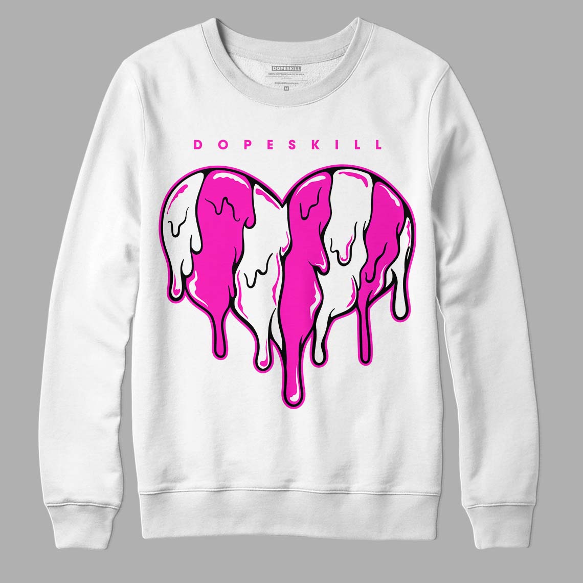 Dunk Low Active Fuchsia DopeSkill Sweatshirt Slime Drip Heart Graphic