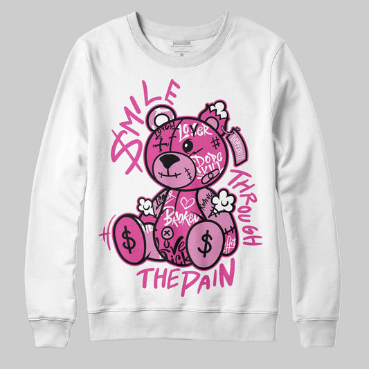 Dunk Low Active Fuchsia DopeSkill Sweatshirt Smile Through The Pain Graphic