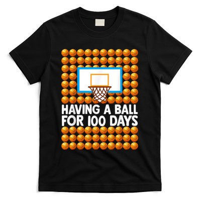 100 Days Of School Basketball 100th Day Balls T-Shirt