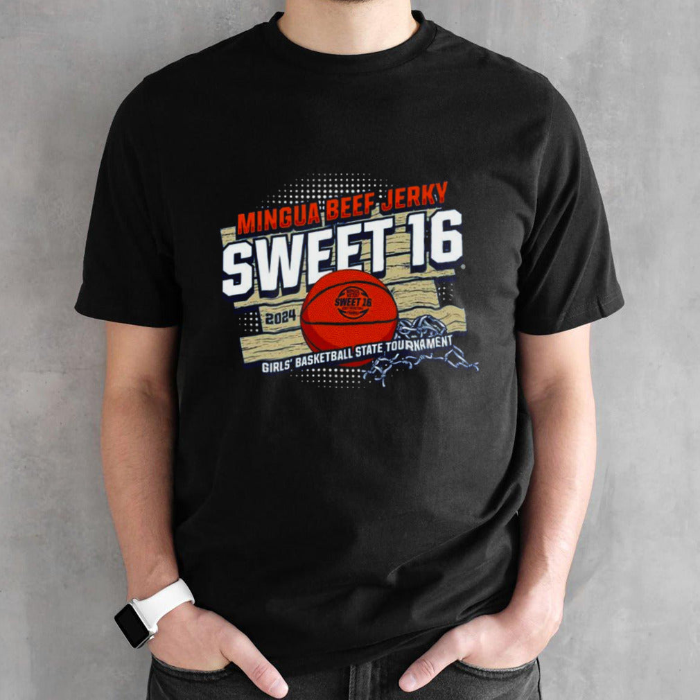 2024 Mingua Beef Jerky Girlssâ€™ Sweet 16 Basketball State Tournament T Shirts