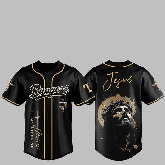 2025 Rangers Jesus Baseball Jersey - Grishko.com
