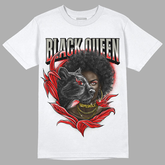 Fire Red 3s DopeSkill T-Shirt New Black Queen Graphic