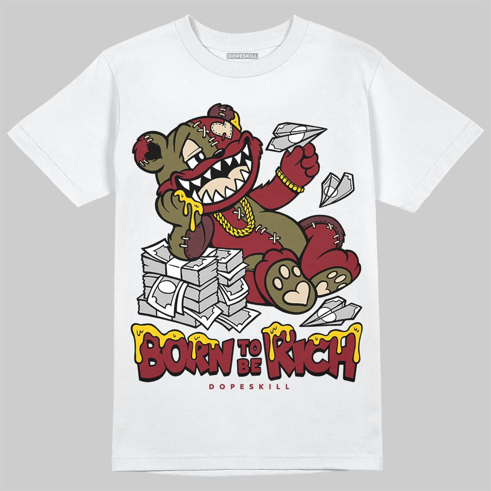 Dunk Dark Team Red/Burgundy Crush DopeSkill T-Shirt Born To Be Rich Graphic