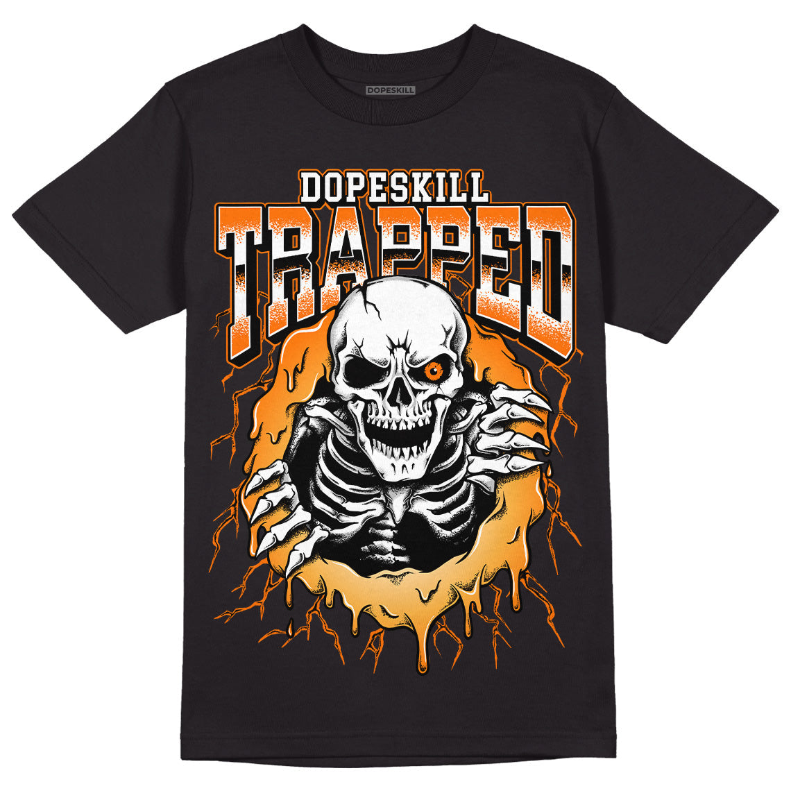 Dunk Low Magma Orange DopeSkill T-Shirt Trapped Halloween Graphic