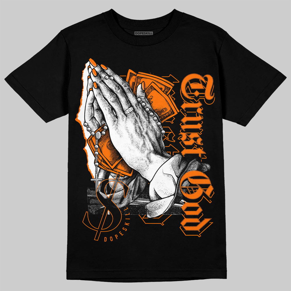 Dunk Low Magma Orange DopeSkill T-Shirt Trust God Graphic
