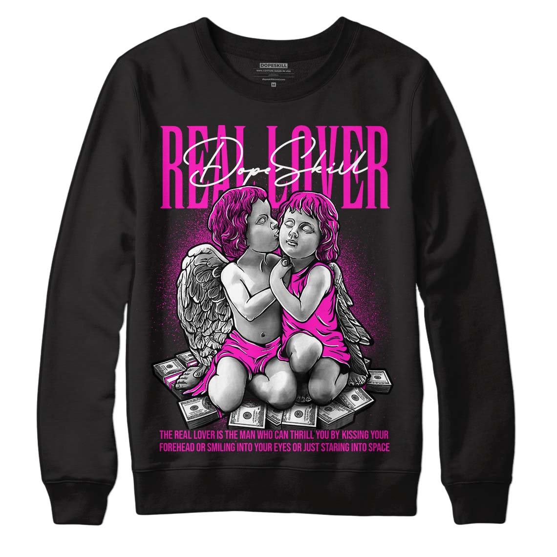 Dunk Low Active Fuchsia DopeSkill Sweatshirt Real Lover Graphic