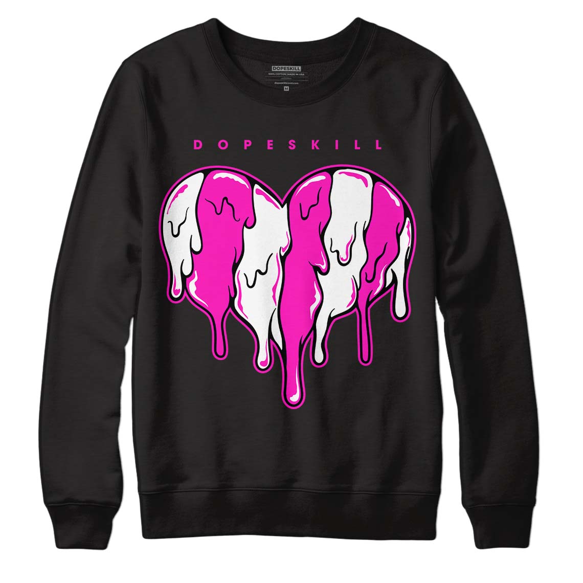 Dunk Low Active Fuchsia DopeSkill Sweatshirt Slime Drip Heart Graphic
