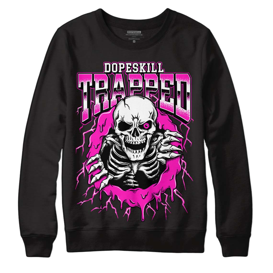 Dunk Low Active Fuchsia DopeSkill Sweatshirt Trapped Halloween Graphic