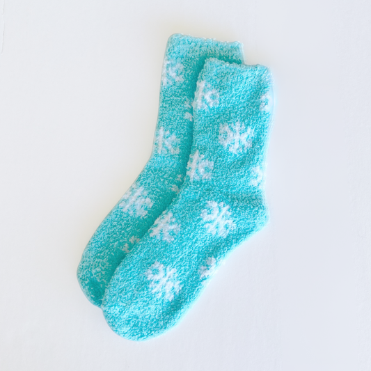 Snowflake Fuzzy Socks
