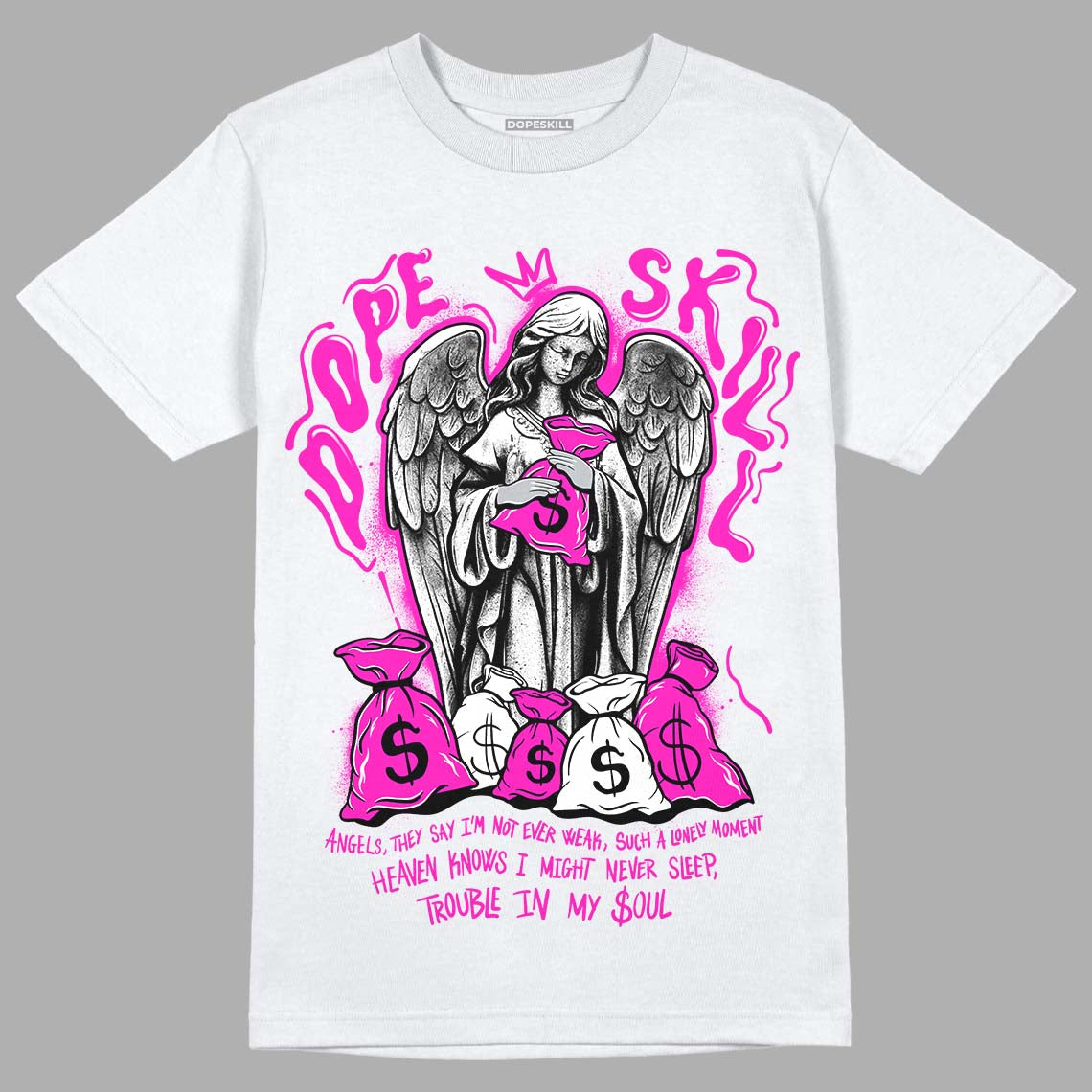 Dunk Low Active Fuchsia DopeSkill T-Shirt Angels Graphic