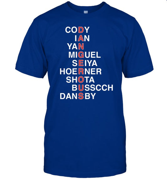 Chicago Cubs Dangerous Cody Ian Yan Miguel Seiya Hoerner Shota Busscch Dansby Tee