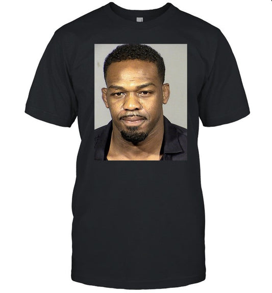 Fans Wearing Jon Jones Mugshot Shirt