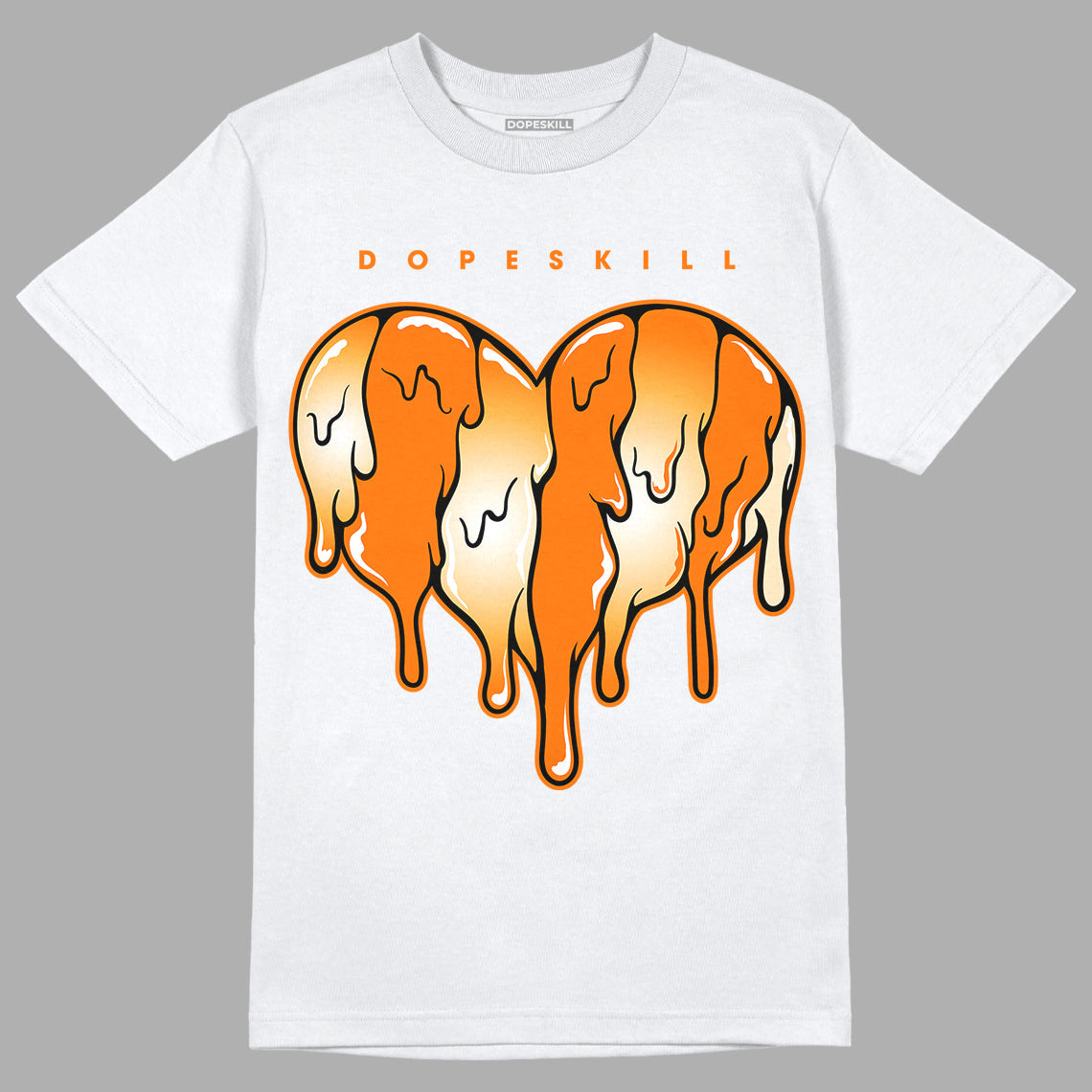 Dunk Low Magma Orange DopeSkill T-Shirt Slime Drip Heart Graphic