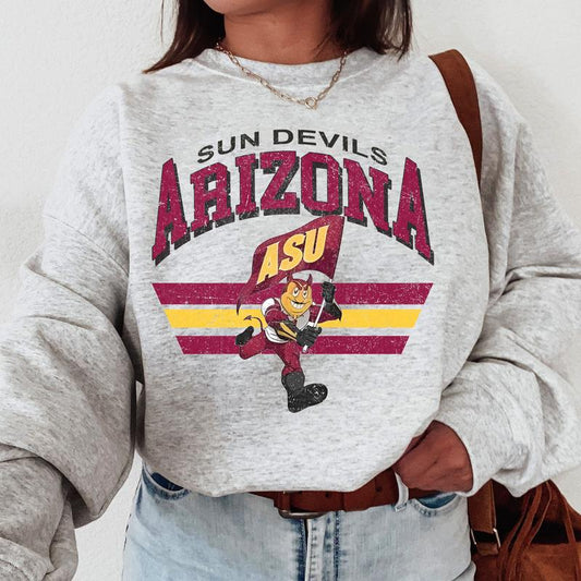 Arizona State Sun Devils Vintage Football NCAA Sweatshirt, Vintage Sweatshirt NCAA, Classic Sport Sweatshirt, Gifts For Football Fan Sport