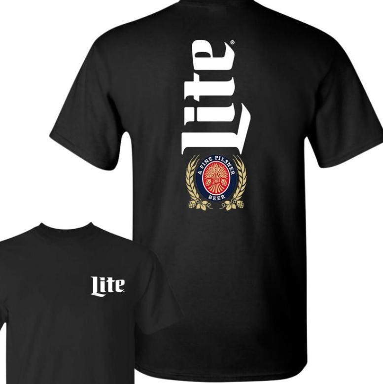 Miller Lite Beer Unisex T-Shirt, Full Color Cotton Shirt, For Men, For Women