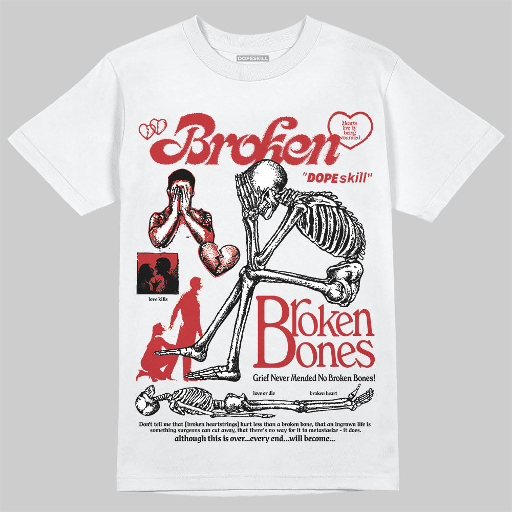 Flu Game 12s DopeSkill T-Shirt Broken Bones Graphic