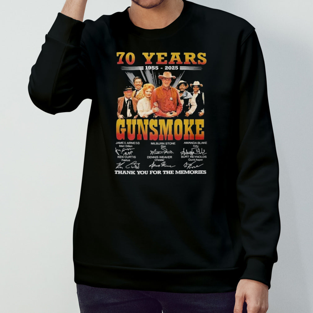 70 Years 1955 â€“ 2025 Gunsmoke Movie T-Shirt