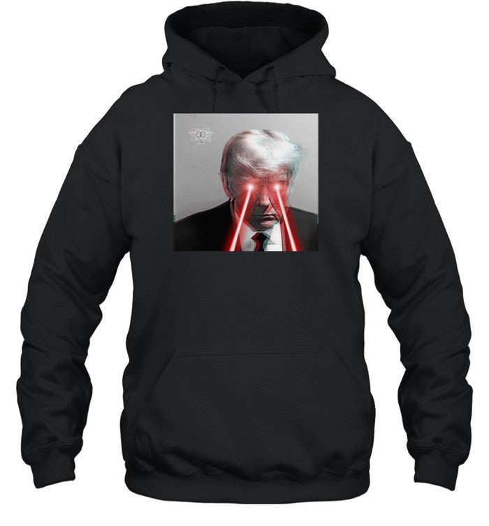 Donald Trump Laserbeam Mugshot Hoodie