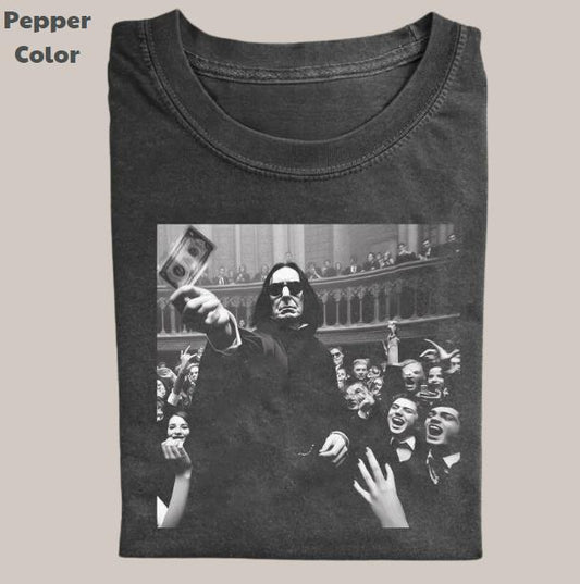 Harry Potter Vintage Graphic Tee, Severus Snape Dollar T-Shirt, Movies Tee, Unisex Meme Cringe Funny Dumb Shirt, Menswear Womenswear Streetwear