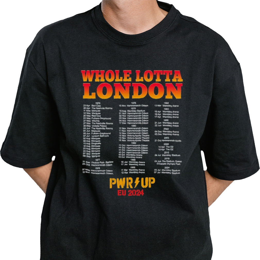 AC DC Whole Lotta London PWR UP EU 2024 Tour Schedule shirt