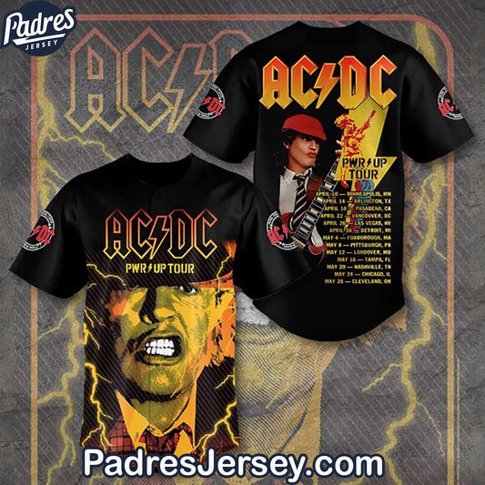 ACDC Power Up Tour Baseball Jersey Outfit Ideas - Padres Jersey Oasis: Elevate Your Baseball Style Game