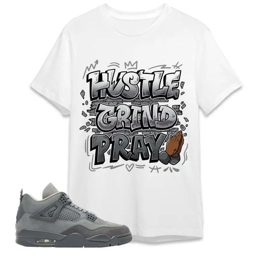 AJ 4 Pari Unisex T-Shirt, Hustle Grind Pray, Shirt To Match Sneaker, Back To School Gift